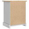 vidaXL Naktsgaldiņ&scaron; Balts 53 x 39 x 66 cm Ciets priedes koks