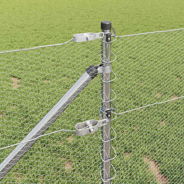 vidaXL Žoga āķis Sudraba 100 x 0,6 m (13 mm sieta) Tērauds