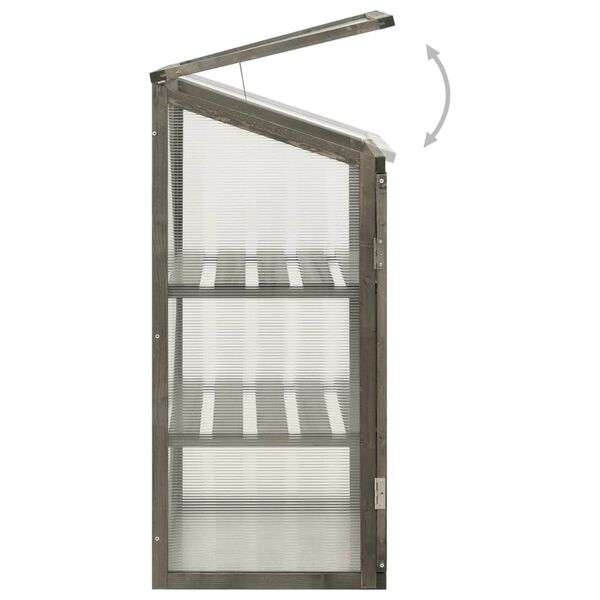 vidaXL siltumnīca, 60x45x100 cm, egles koks