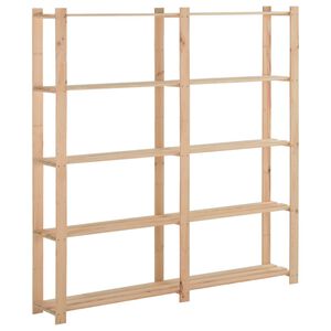 vidaXL 5-līmeņu glabā&scaron;anas plaukts, 170x28,5x170 cm, priedes masīvkoks