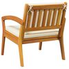 vidaXL Dārza krēsls ar spilvenu 2 pcs Eļļa dabīgā Cietā akācijas koks
