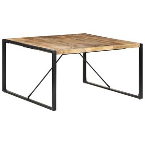 vidaXL virtuves galds, 140x140x75 cm, neapstrādāts mango koks