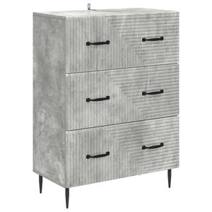 vidaXL Atvilktņu skapis Betona pelēks 66 x 34,5 x 89,5 cm
