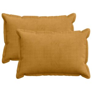 vidaXL Spilvenu pārvalks 2 gab. HOUTEN Dzeltena 30 x 50 cm kordurojs