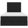 vidaXL Gulta ar uzglabā&scaron;anas vietu un LED Melna 120 x 200 cm Samts