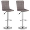 vidaXL bāra krēsli, 2 gab., pelēkbrūns audums