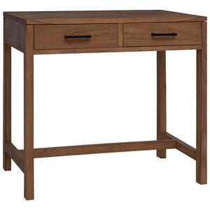 vidaXL Galds ar atvilktnēm Dabiska Ciets tek&scaron;a koks 80 x 50 x 75 cm