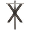 vidaXL ēdamgalda kāja, zirnekļa forma, melna, 120x68x(72-73) cm, tērauds