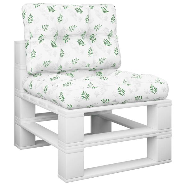 vidaXL pale&scaron;u matrači, 2 gab., audums ar lapu apdruku