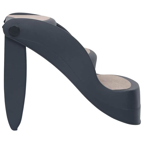 vidaXL 3 pakāpienu suņu kāpnes, saliekamas, tumši pelēkas