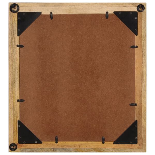 vidaXL vannasistabas spogulis, 55x1x60 cm, mango masīvkoks un stikls