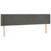 vidaXL gultas galvgalis ar LED, 163x16x78/88 cm, tum&scaron;i pelēks samts