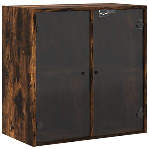 vidaXL skapītis ar stikla durvīm, koka krāsa, 68x37x68,5 cm