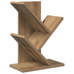 vidaXL Koka grāmatu plaukts 3 līmeņi 30 x 18 x 40 cm Inženierijas koks