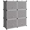 vidaXL apavu plaukts, melns, 84,5x31x93,5 cm, plastmasa