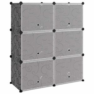 vidaXL apavu plaukts, melns, 84,5x31x93,5 cm, plastmasa