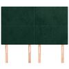 vidaXL galvgalis, tum&scaron;i zaļ&scaron;, 144x5x118/128 cm, samts