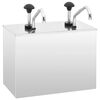 vidaXL mērču dispensers, 2 x 3,5 L, nerūsējo&scaron;s tērauds