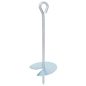 vidaXL Zemes enkurs 2 pcs Sudraba &Oslash;10 x 30 cm Cinkots metāls