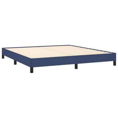 vidaXL gultas rāmis, zils, 160x200 cm, audums
