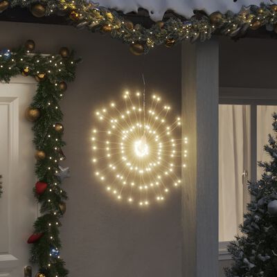 vidaXL Ziemassvētku dekorācijas 2 gab., 140 LED, silti baltas, 17 cm