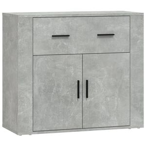 vidaXL kumode, betona pelēka, 80x33x70 cm, inženierijas koks