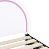 vidaXL Bērnu gultas rāmis ar galvgali Balts 70 x 140 cm PU