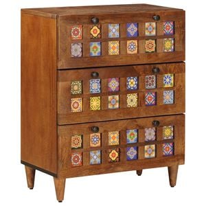 vidaXL Puse Valriekstu koks 60 x 33 x 75 cm Cieta mango koksne