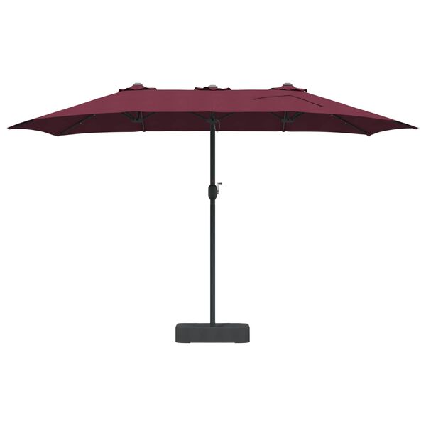 vidaXL Dārza parasols Bordo sarkans 385 x 209 x 244 cm Poliesters