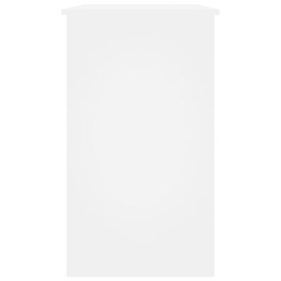 vidaXL rakstāmgalds, balts, 90x45x76 cm, skaidu plāksne