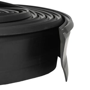 vidaXL Garāžas durvju blīvējums Melns 52 x 2 mm 5,5 m PVC