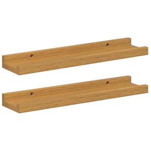 vidaXL Sienas plaukts 2 pcs Bē&scaron;a 40 x 9 x 3 cm Inženierijas koks