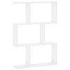 vidaXL Sienas plaukts Balts 72 x 17 x 105 cm Inženierijas koks