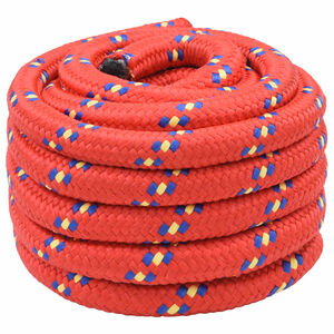vidaXL Daudzfunkcionāla saimniecības virve 30 mm 5 m Sarkana PP