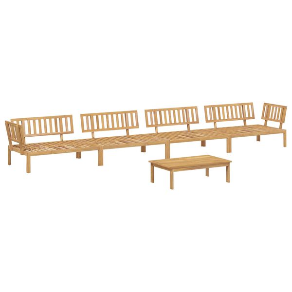 vidaXL Dīvānu komplekts 5 pcs Antracīts Cietā akācijas koks