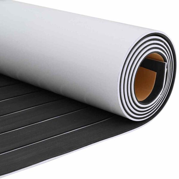 vidaXL Laivu grīdas segums tumši pelēka un balta 240 x 60 cm EVA putas