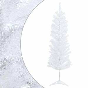 vidaXL Mākslīgs slaids Ziemassvētku koks 120 cm PVC un tērauds Balts