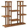vidaXL Augu statīvs Dabiska 123 x 25 x 114,5 cm Cietā akācijas koks