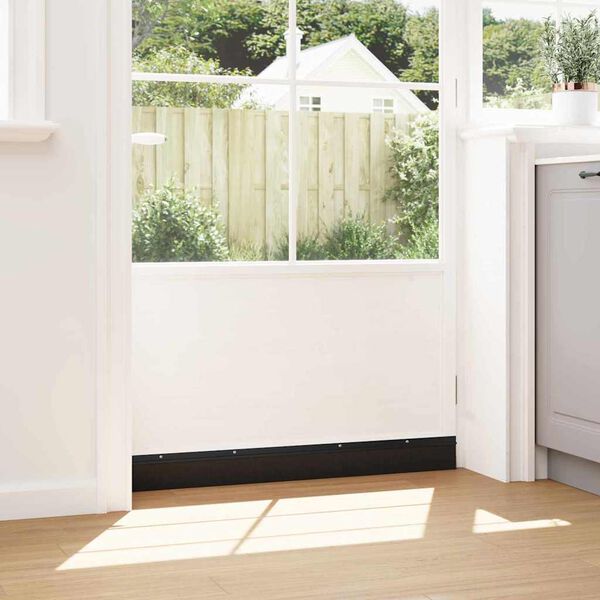 vidaXL Skrūvējami durvju birstes blīvējumi 12 pcs Melna 100 cm