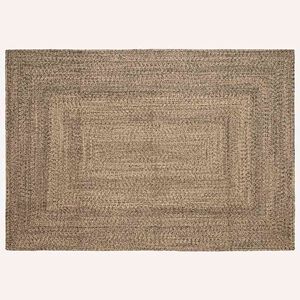 vidaXL Lauka paklājs Dabiska un melna 160 x 230 cm Džuta