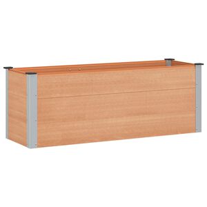 vidaXL Augstā puķu kaste Brūna 150 x 50 x 54 cm WPC un alumīnijs