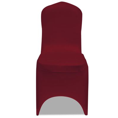 vidaXL krēslu pārvalki, 30 gab., vīnsarkans elastīgs audums