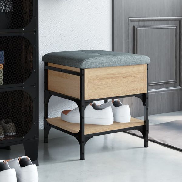 vidaXL apavu skapītis, ozolkoka, 42x42x45 cm, inženierijas koks