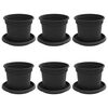 vidaXL Augu podi 6 pcs Melna &Oslash; 12,5 x 10 cm Plastmasa
