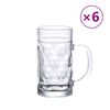 vidaXL alus kausi ar rokturi, 6 gab., 500 ml