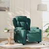 vidaXL elektrisks atpūtas krēsls, atgāžams, tum&scaron;i zaļ&scaron; audums