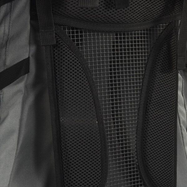 vidaXL pārgājienu mugursoma, pelēka, 100 l, Oksfordas audums