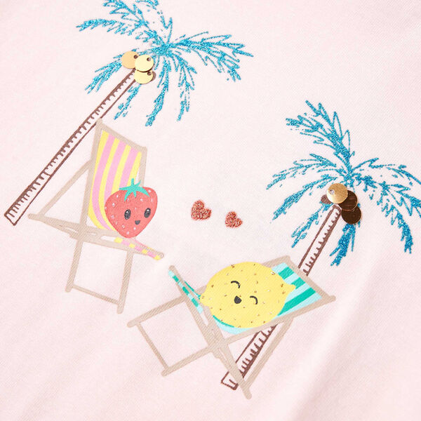 Bērnu T-krekls, maigi rozā, 116