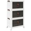 vidaXL Glabā&scaron;anas kaste ar riteņiem 3 līmeņu, 28 L, 48,5x29,5x86 cm