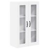 vidaXL Sienas stikla skapis PORTO Balts 60 x 31 x 100 cm